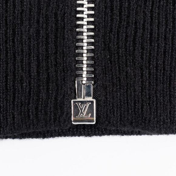 Exclusive Louis Vuitton Cashmere Zip-Up Hoodie Men's Small Black - Picture 6 of 13